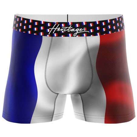 HERITAGE Men Microfiber Boxer FRENCH FLAG Blue White Red