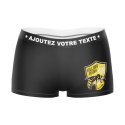 HERITAGE Girl Microfiber Boxer VILLERS RUGBY Black MADE IN FRANCE