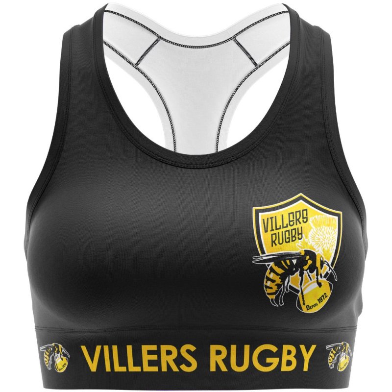 HERITAGE Women Microfiber Bra VILLERS RUGBY Black MADE IN FRANCE