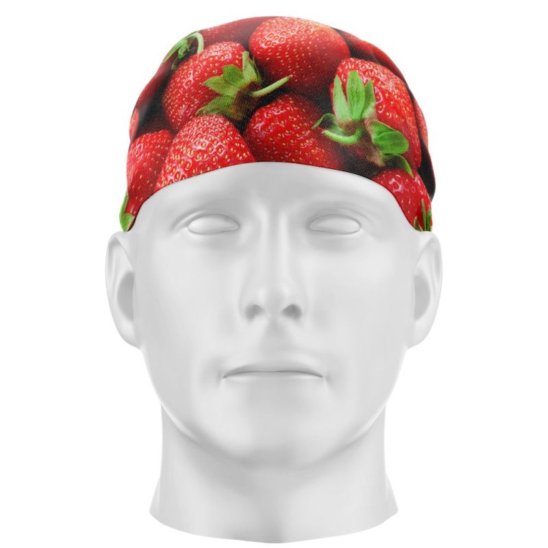 HERITAGE Adult Microfiber Bandana FRAISES Rouge MADE IN FRANCE