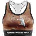 HERITAGE Women Microfiber Bra JOUEUSE TENNIS Brown MADE IN FRANCE