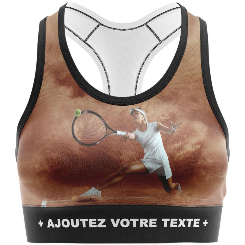 HERITAGE Women Microfiber Bra JOUEUSE TENNIS Brown MADE IN FRANCE