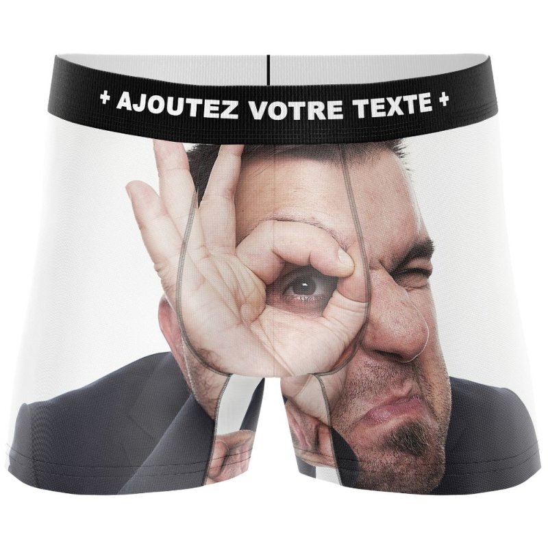 HERITAGE Men Microfiber Boxer AVOIR A L'OEIL Grey Black MADE IN FRANCE