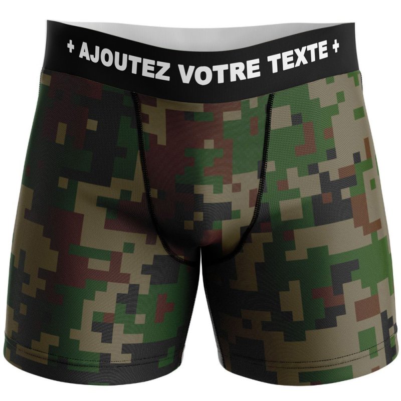 Boxer Homme Camouflage Lot De 5 - Caleçon Coton Ultra Doux 95% Coton 5% Élasthanne