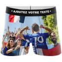 HERITAGE Boxer Homme Microfibre SUPPORTERS FRANCE FOOTBALL Bleu MADE IN FRANCE