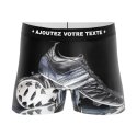 HERITAGE Boy Microfiber Boxer CRAMPONS FOOTBALL Black MADE IN FRANCE