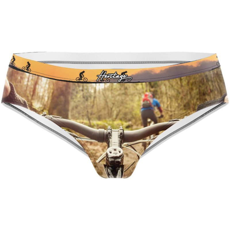 HERITAGE Women Microfiber Shorty GUIDON VTT Brown MADE IN FRANCE