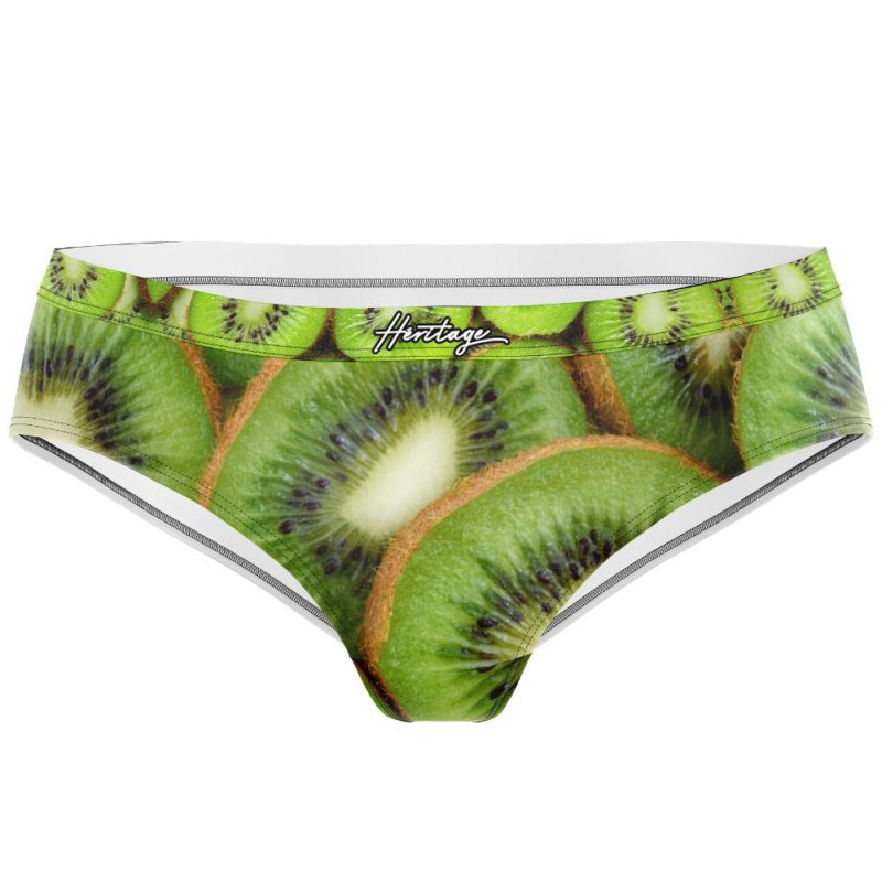 HERITAGE Shorty Femme Microfibre KIWIS Vert MADE IN FRANCE